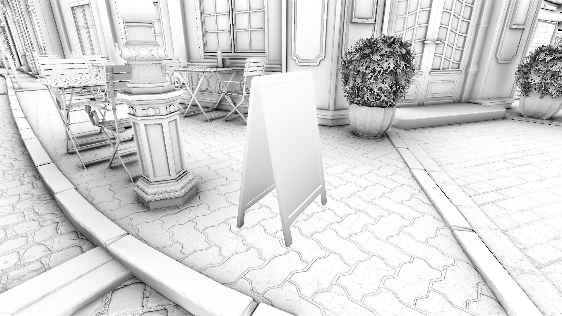 Menu Sign Object Excluded